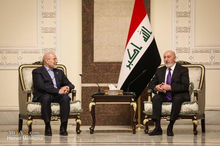 دیدار محمدباقر قالیباف با رئیس جمهور عراق