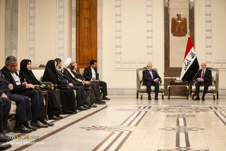 دیدار محمدباقر قالیباف با رئیس جمهور عراق