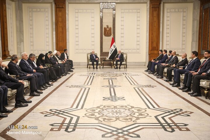 دیدار محمدباقر قالیباف با رئیس جمهور عراق