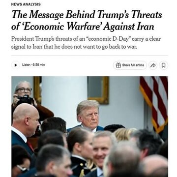 New York Times: Sa likod ng mga banta ni Trump tungkol sa digmaang ekonomiko laban sa Iran ay ang mensaheng ayaw niyang muling pumasok sa digmaan