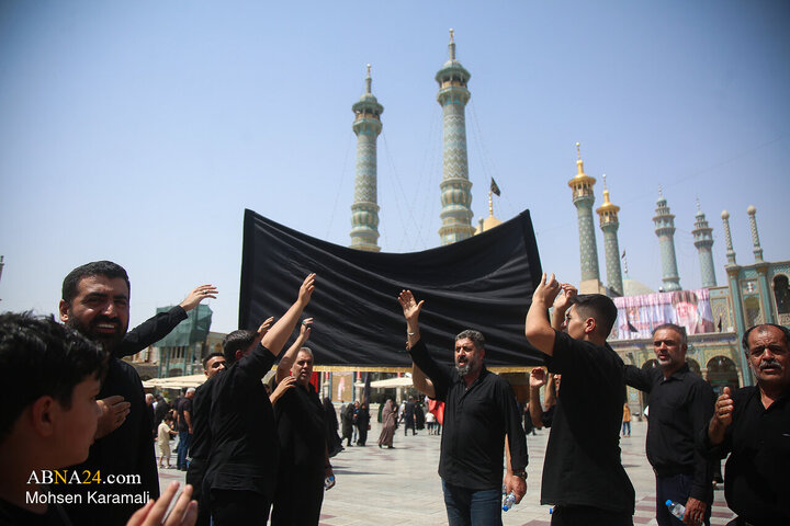 مراسم عزاداری شهادت امام حسن عسکری(ع) در حرم حضرت معصومه(س)