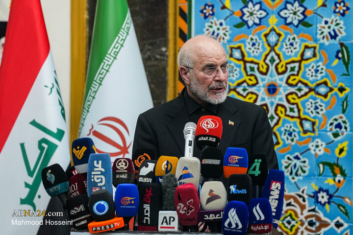مراسم چهلمین روز تدفین آقای شهید ایران با حضور محمدباقر قالیباف - کربلای معلی