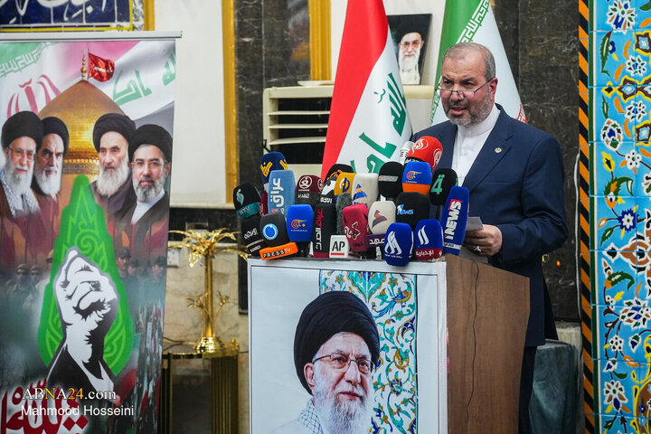 مراسم چهلمین روز تدفین آقای شهید ایران با حضور محمدباقر قالیباف - کربلای معلی