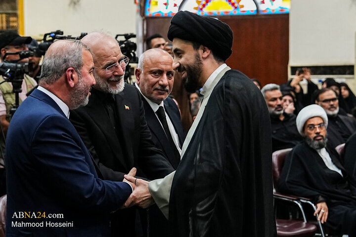 مراسم چهلمین روز تدفین آقای شهید ایران با حضور محمدباقر قالیباف - کربلای معلی