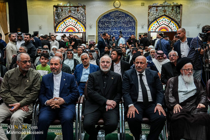 مراسم چهلمین روز تدفین آقای شهید ایران با حضور محمدباقر قالیباف - کربلای معلی