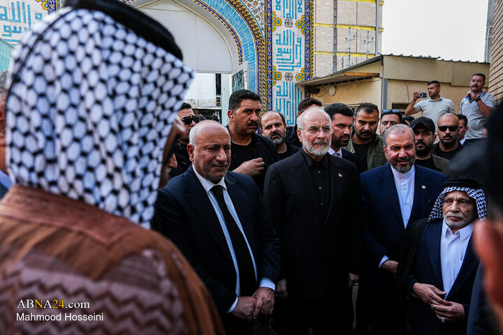 مراسم چهلمین روز تدفین آقای شهید ایران با حضور محمدباقر قالیباف - کربلای معلی