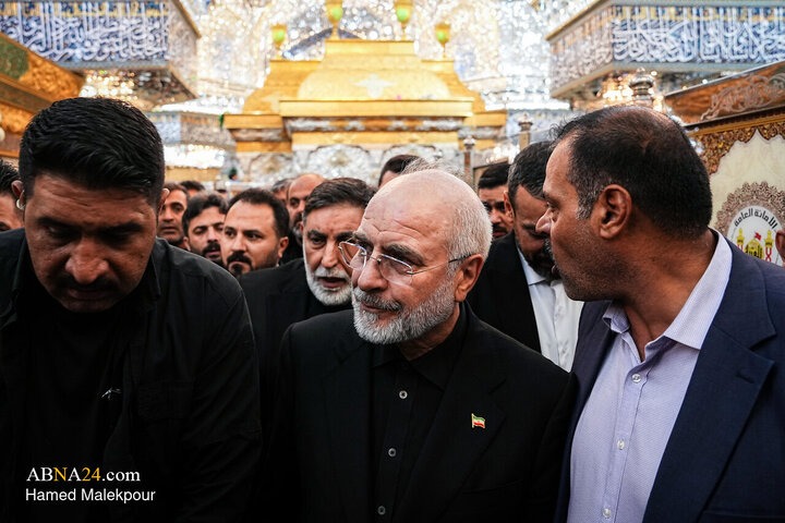 Photos: Ghalibaf visits Imam Hussain Holy Shrine