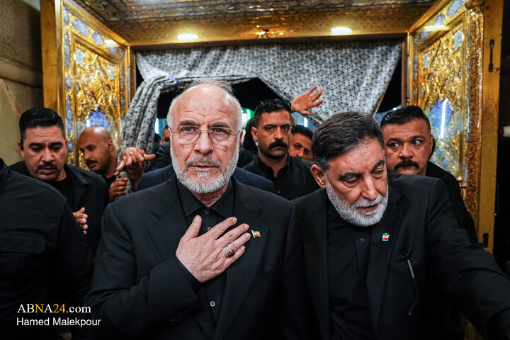 Photos: Ghalibaf visits Imam Hussain Holy Shrine