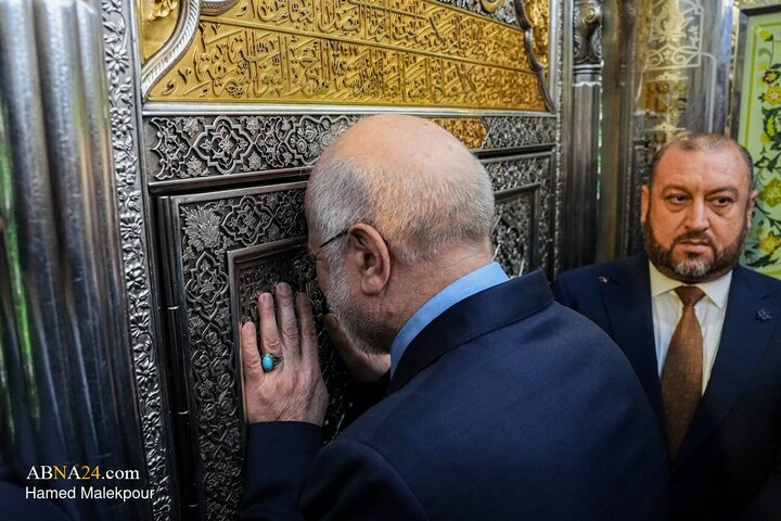 Photos: Ghalibaf visits Hazrat Abbas Holy Shrine in Karbala