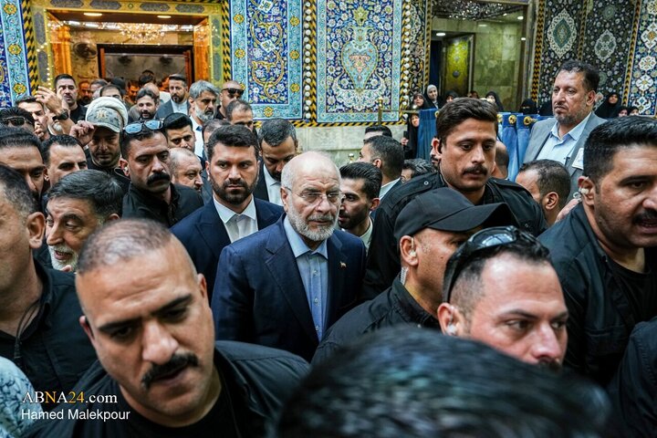 Photos: Ghalibaf visits Hazrat Abbas Holy Shrine in Karbala