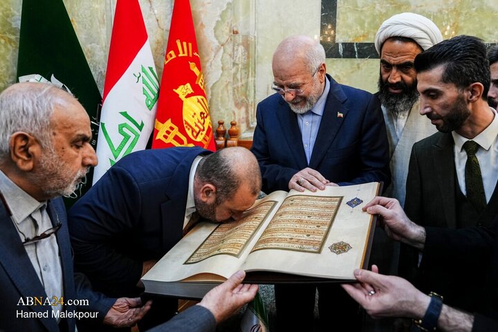 Photos: Ghalibaf visits Hazrat Abbas Holy Shrine in Karbala