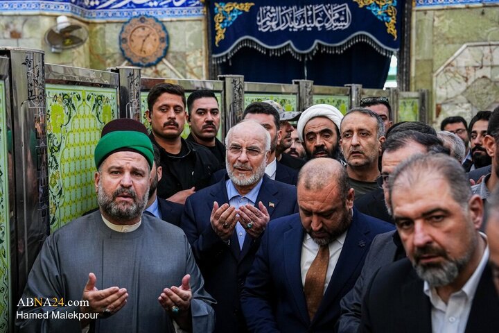 Photos: Ghalibaf visits Hazrat Abbas Holy Shrine in Karbala