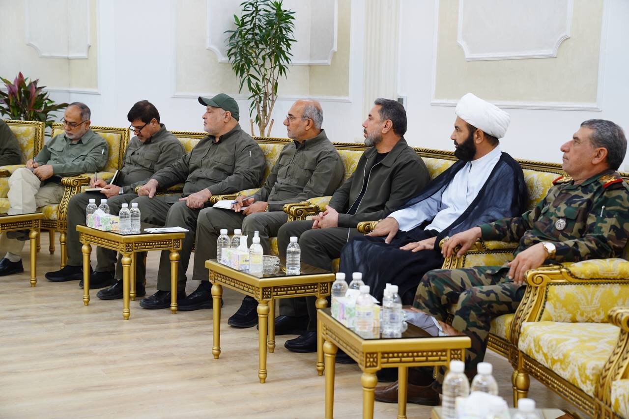دیدار آیت الله محسن قمی با رئیس الحشد الشعبی + عکس