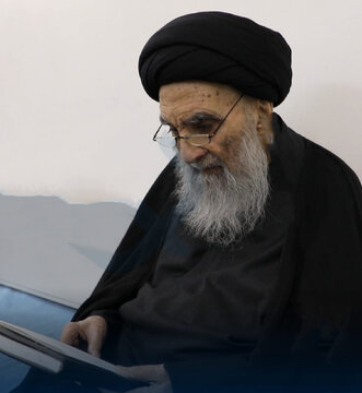 رسالة تعزية من المرجع الديني الأعلى السيد السيستاني؛ ستظل السيرة والسلوك العملي للمرجع الديني آية الله السيد شبيري الزنجاني نموذجاً يُحتذى به للعلماء