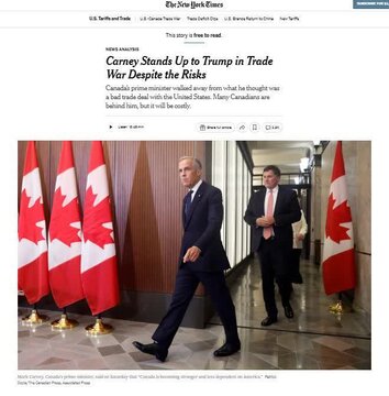 New York Times: Ang Punong Ministro ng Canada ay Nanindigan Laban kay Trump