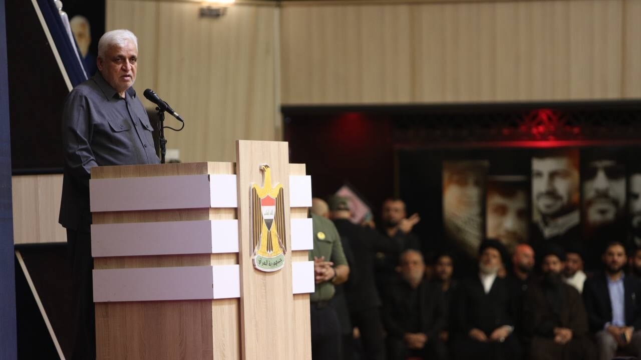 الحشد الشعبي يقيم مراسم أربعينية لتأبين الشهيد القائد السيد الخامنئي (ره) في بغداد