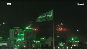 ویدیو | یمن، به‌مناسبت میلاد نبی اکرم(ص) به رنگ سبز درآمد