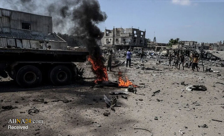 Photos: Fire within ceasefire; al-Zawayda under Israeli airstrike