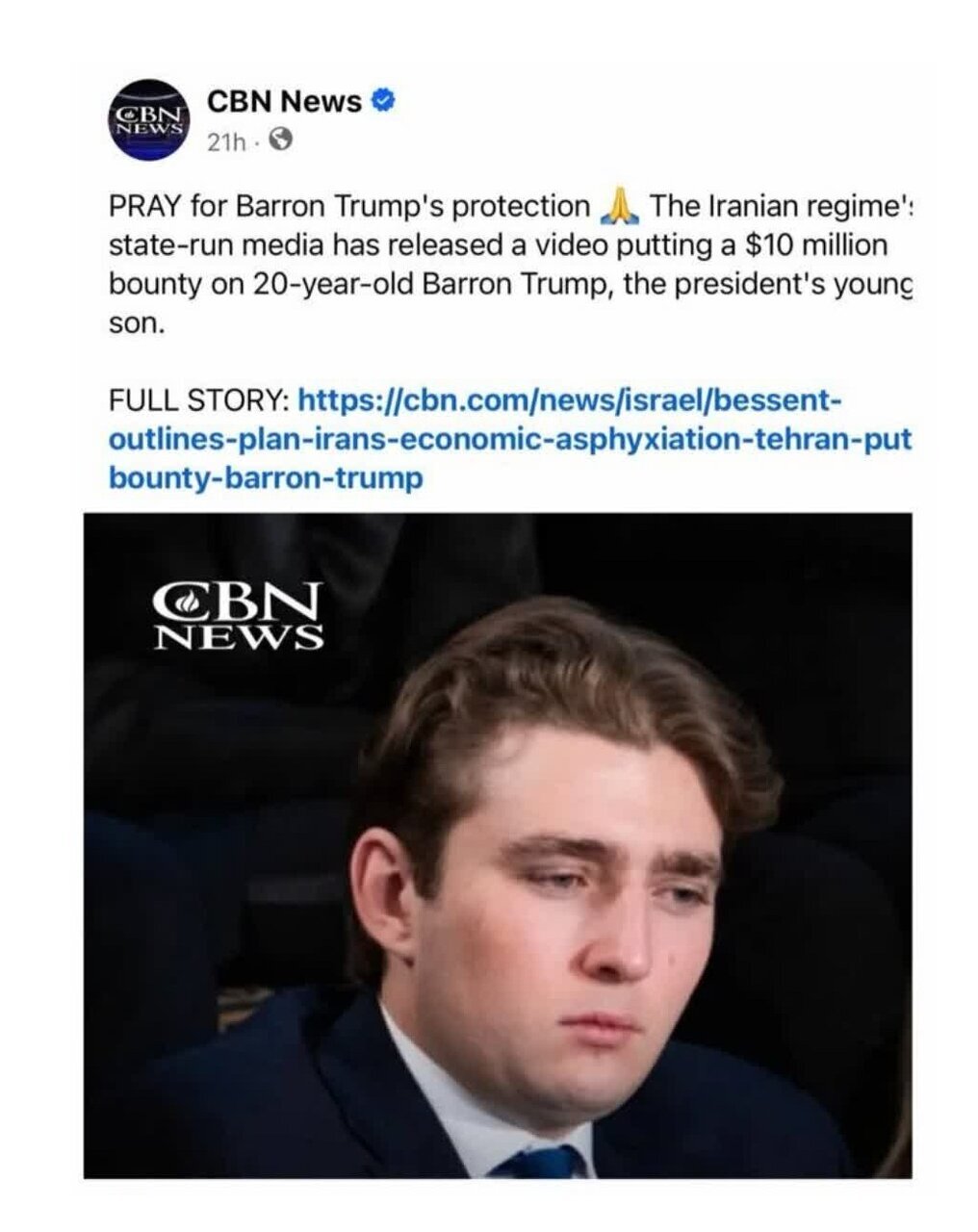 Menaces contre Barron Trump : le Secret Service américain ouvre une enquête