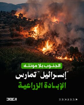 إنفوغرافيك/ الكيان الصهيوني تمارس الإبادة الزراعية في جنوب لبنان
