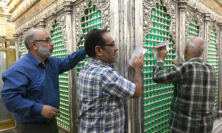 گزارش تصویری/ مراسم غبارروبی مضجع نورانی حضرت عبدالعظیم(ع)