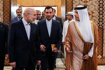 دیدار نخست وزیر قطر با محمدباقر قالیباف