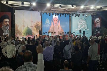 جشن محوری «رسول آزادگان» در حومه جنوبی بیروت برگزار شد + تصاویر