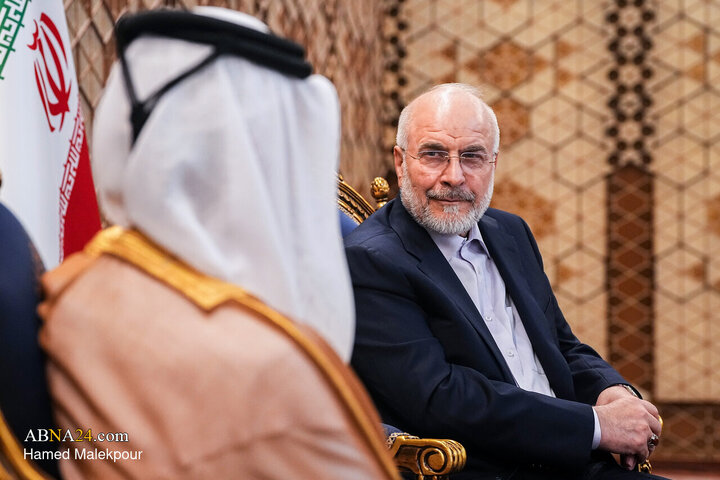دیدار نخست وزیر قطر با محمدباقر قالیباف