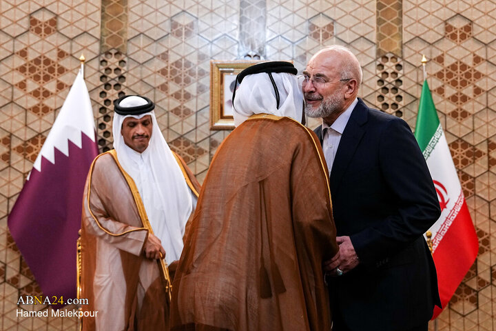 دیدار نخست وزیر قطر با محمدباقر قالیباف