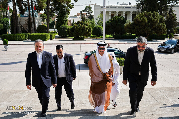دیدار نخست وزیر قطر با محمدباقر قالیباف