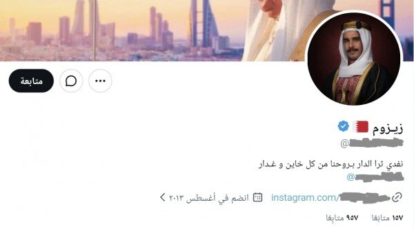 «زیزوم»؛ حساب ناشناسی که در بحرین نقش دولت را بازی می‌کند