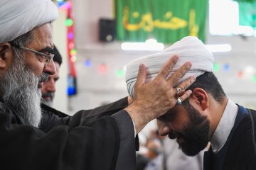 برگزاری جشن میلاد رسول اکرم(ع) و عمامه‌گذاری طلاب با حضور آیت‌الله فاضل لنکرانی + تصاویر