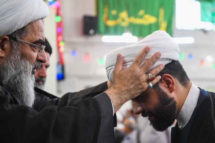 برگزاری جشن میلاد رسول اکرم(ع) و عمامه‌گذاری طلاب با حضور آیت‌الله فاضل لنکرانی + تصاویر