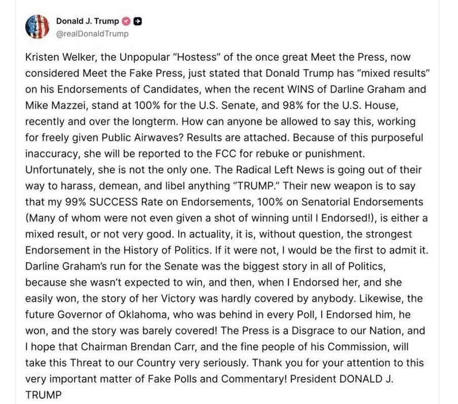 Panawagan ni Trump na Parusahan ang TV Host