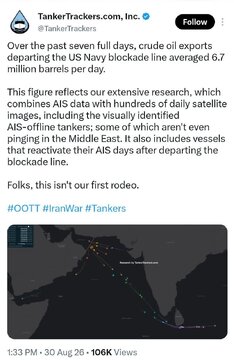 TankerTrackers, Tinanggihan ang Pahayag ni Trump