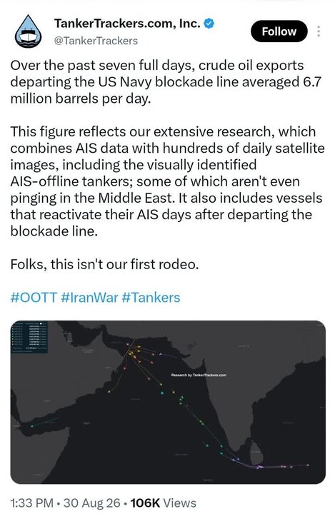 TankerTrackers, Tinanggihan ang Pahayag ni Trump