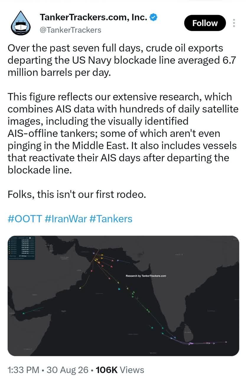 TankerTrackers, Tinanggihan ang Pahayag ni Trump