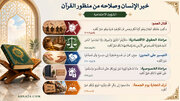إنفوغرافيك/ خير الإنسان وصلاحه في الحياة الاجتماعية؛ توجيهات قرآنية لبناء مجتمع سليم
