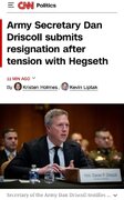 Resignasyon ng Kalihim ng Hukbo ng US