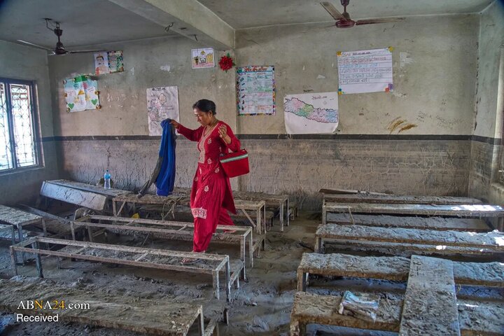 خسارت سیلاب در نپال و تبت