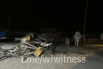 Larawan ng Nawasak na Telecommunications Tower sa Kohestak