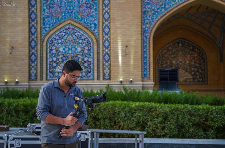 تقرير مصور/ استعدادات فنية واعلامية توثيقية بمهرجان الرسول الأعظم للشعر العربي في العتبة العلوية