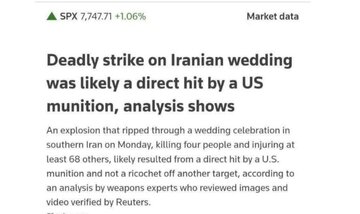 Reuters: American Munition ang Tumama sa Kasalan sa Iran