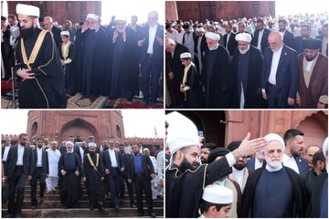 Ayatollah Mohseni-Ejaei Akutana na Maelfu ya Waislamu Katika Msikiti Mkuu wa Delhi - India