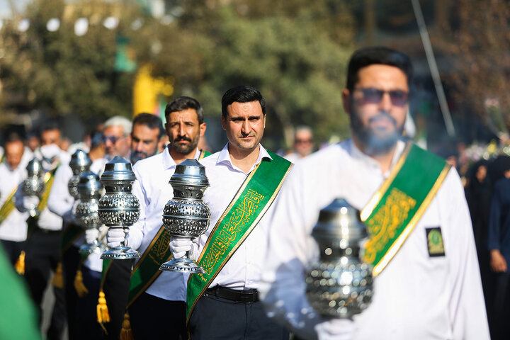 استقبال باشکوه اهالی دیار اهل بیت(ع) از کاروان نمادین ورود بانوی کرامت به قم