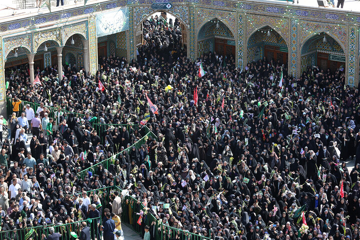 استقبال باشکوه اهالی دیار اهل بیت(ع) از کاروان نمادین ورود بانوی کرامت به قم