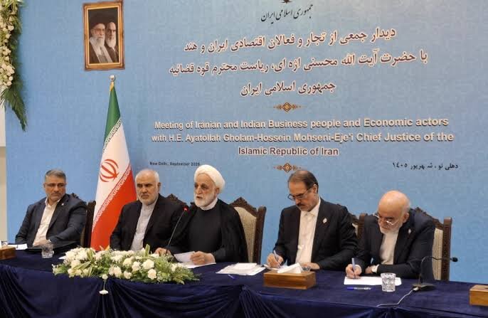 Iran’s Chief Justice Meets Indian-Iranian Business Representatives in New Delhi