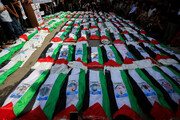 Dženaza 100 palestinskih šehida u Gazi
