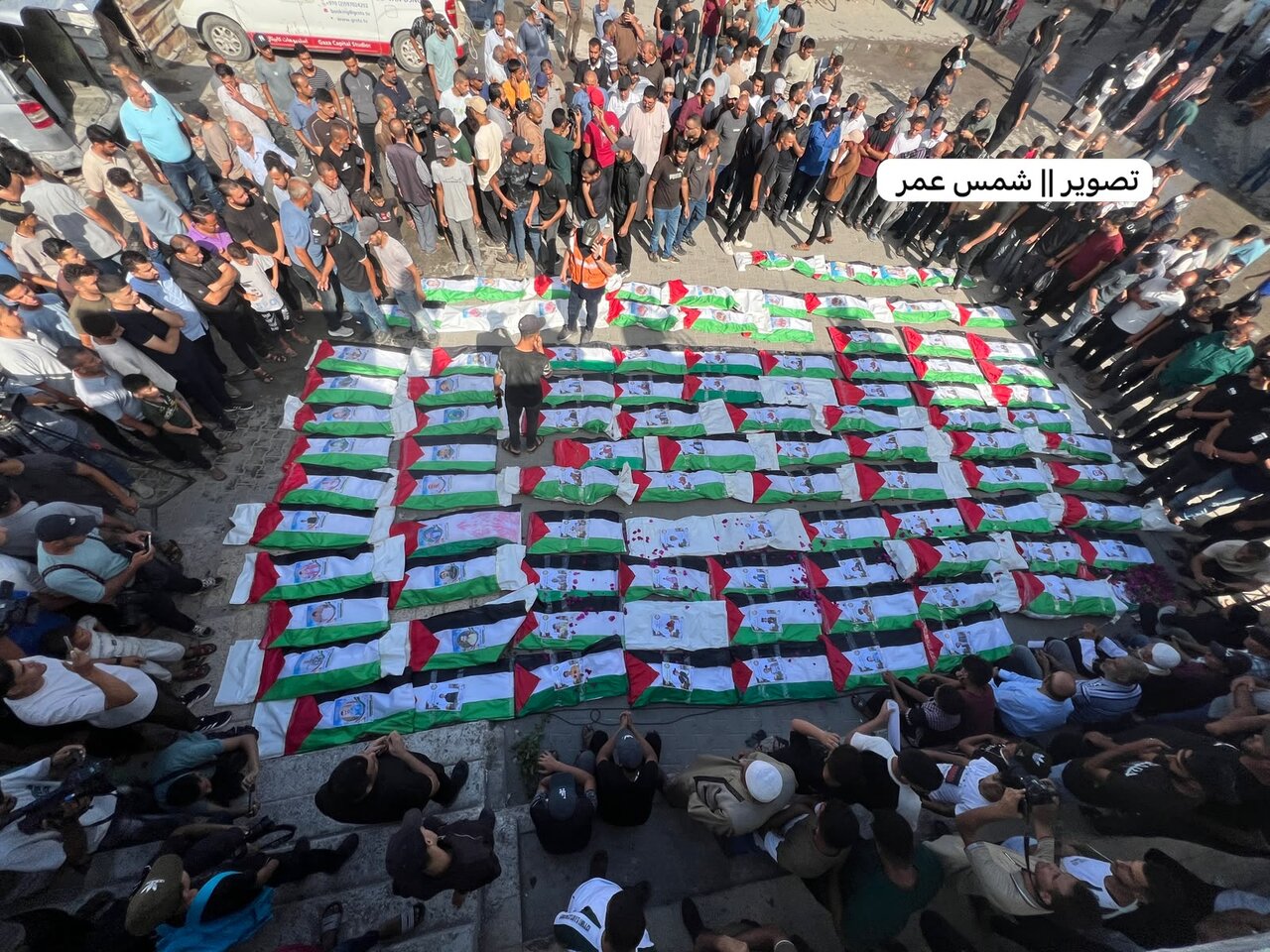 Mass Funeral Held in Gaza City for Nearly 100 Palestinians Recovered From Rubble