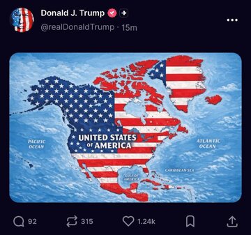 Trump, Inaangkin ang North America